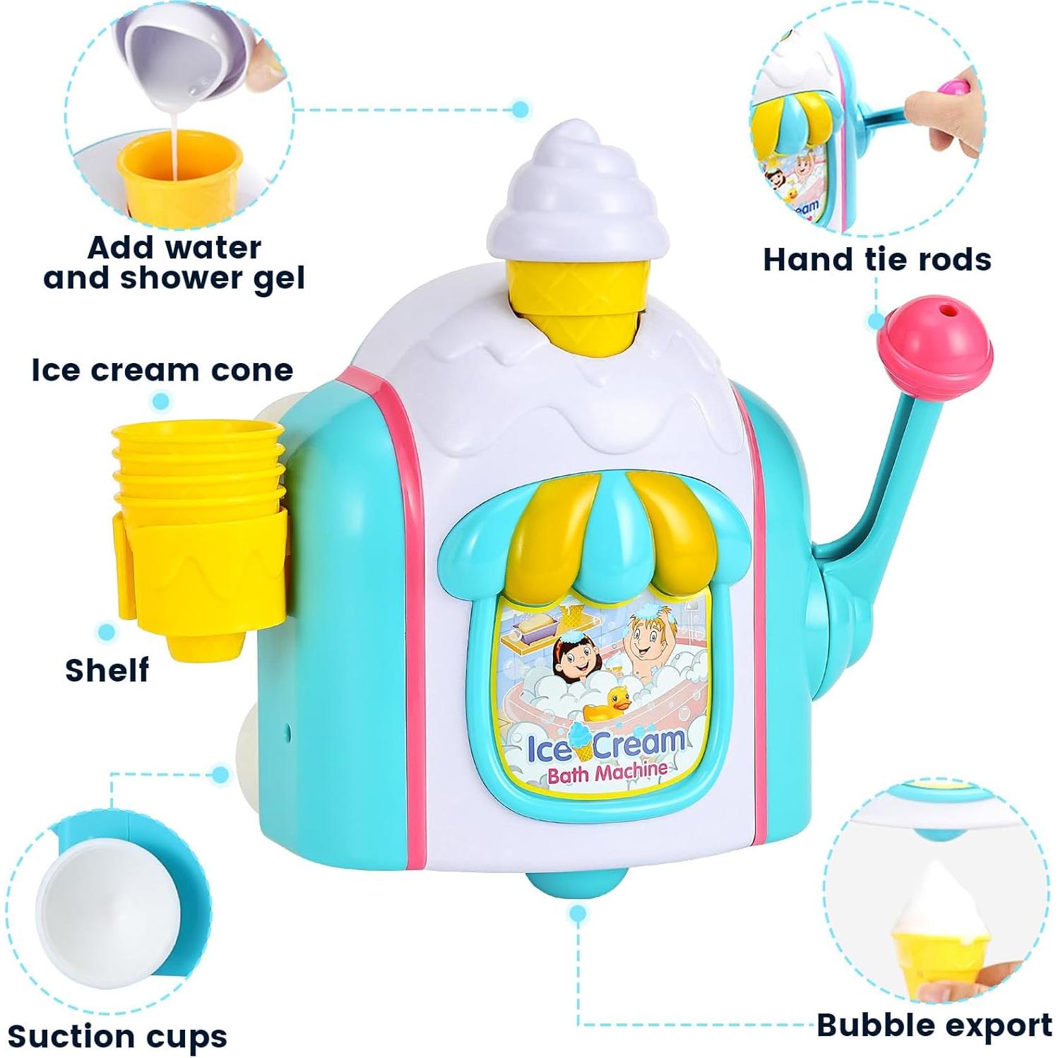 Juguete de Baño TNOIE Máquina de Burbujas Helado 0.55kg