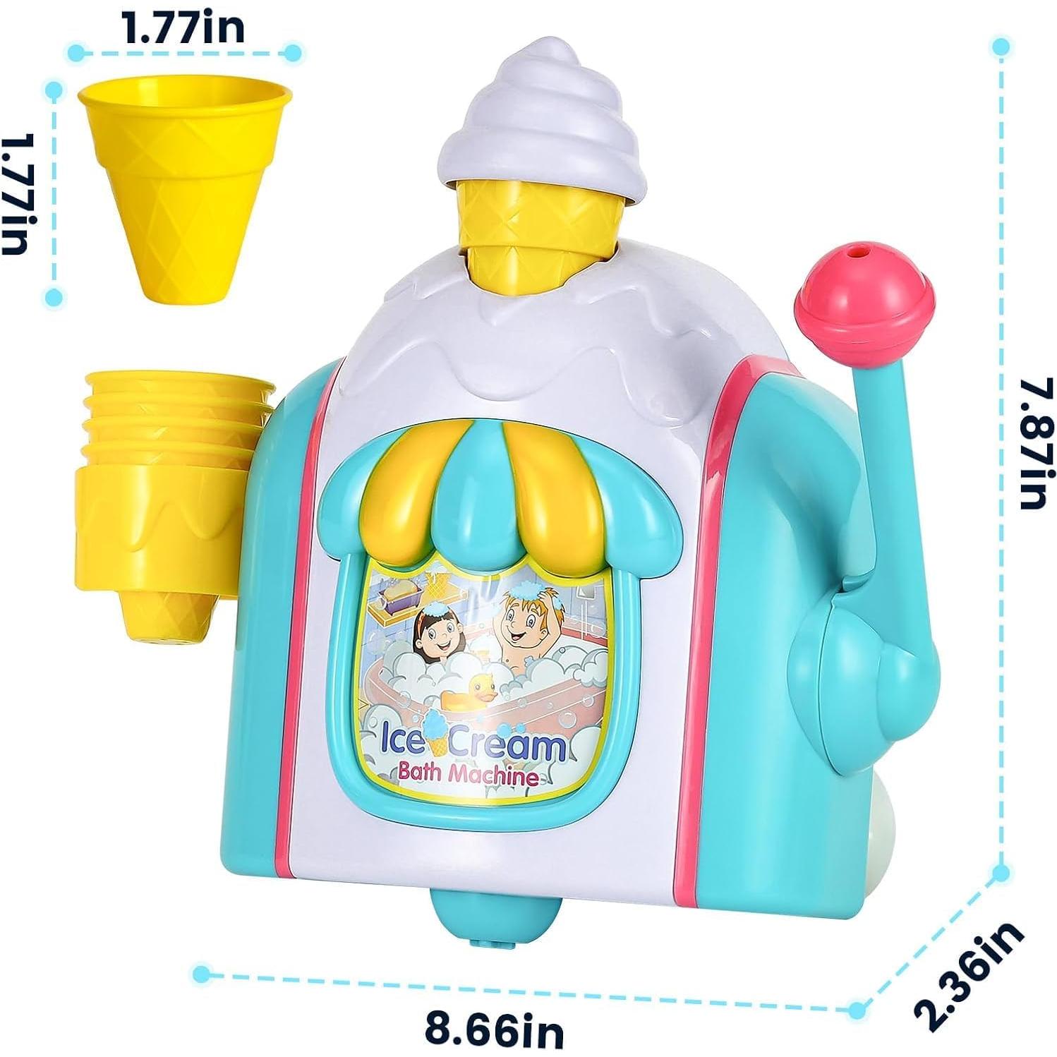 Juguete de Baño Niulife Máquina de Helado Burbujas Rojo