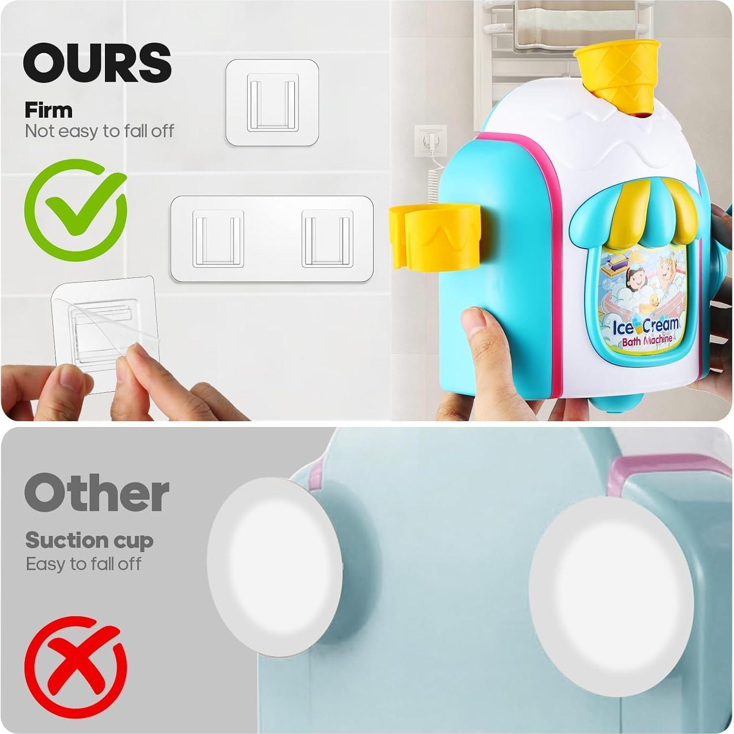 Juguete de Baño Niulife Máquina de Helado Burbujas Rojo