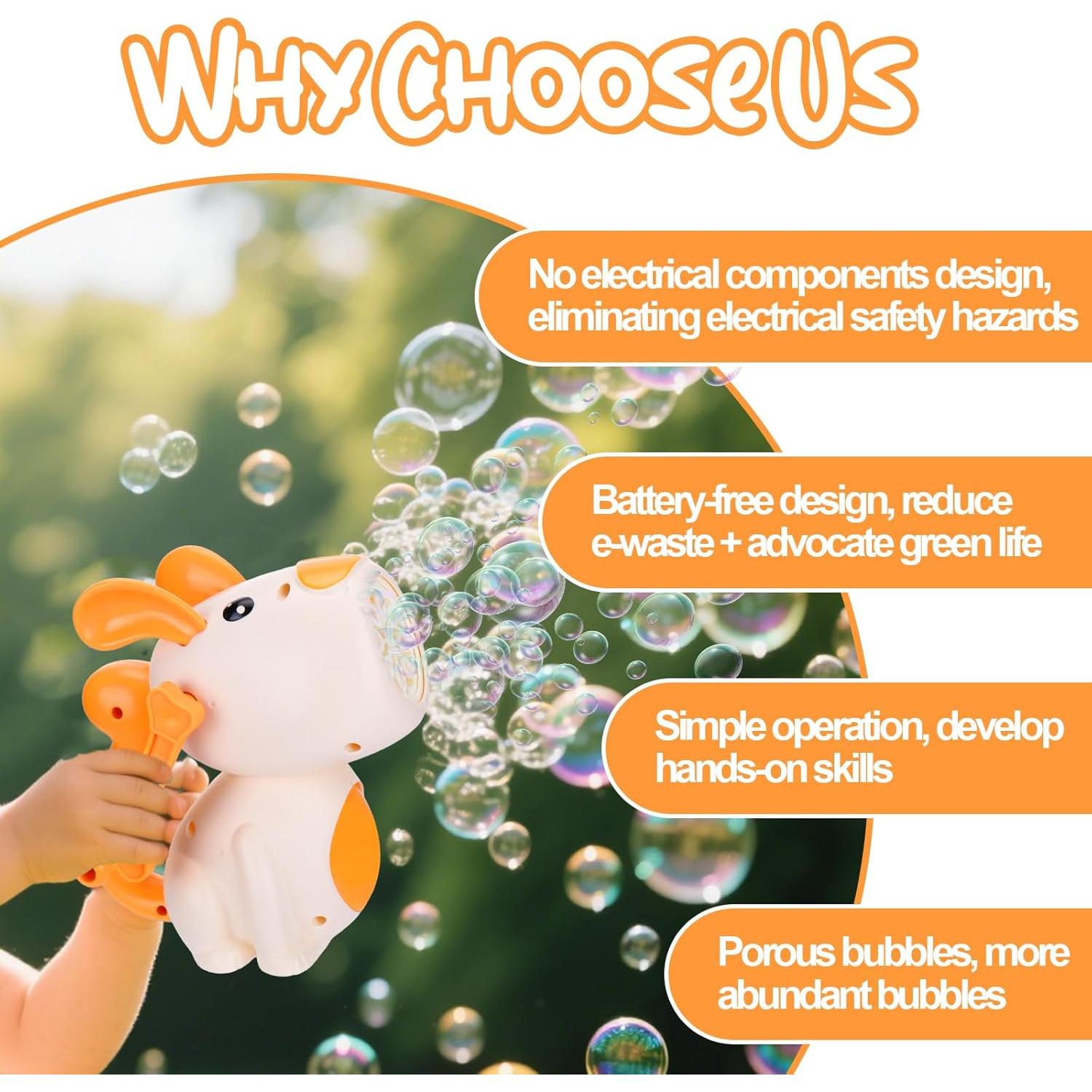 Máquina de Burbujas de Manivela Vodolo para Niños 3+ Años