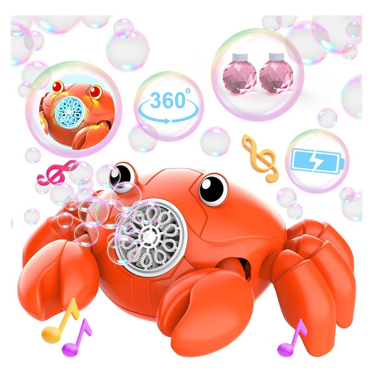 Máquina de Burbujas Cangrejo Rojo Shantou 360° LED USB-C