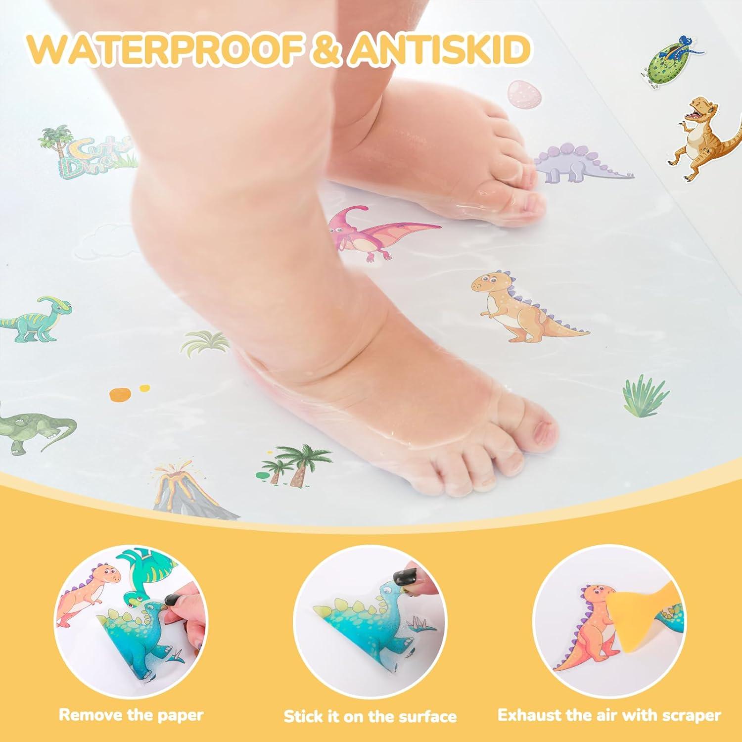 Pegatinas Antideslizantes PRATIQUE para Bañera Dinosaurios - 12 Páginas