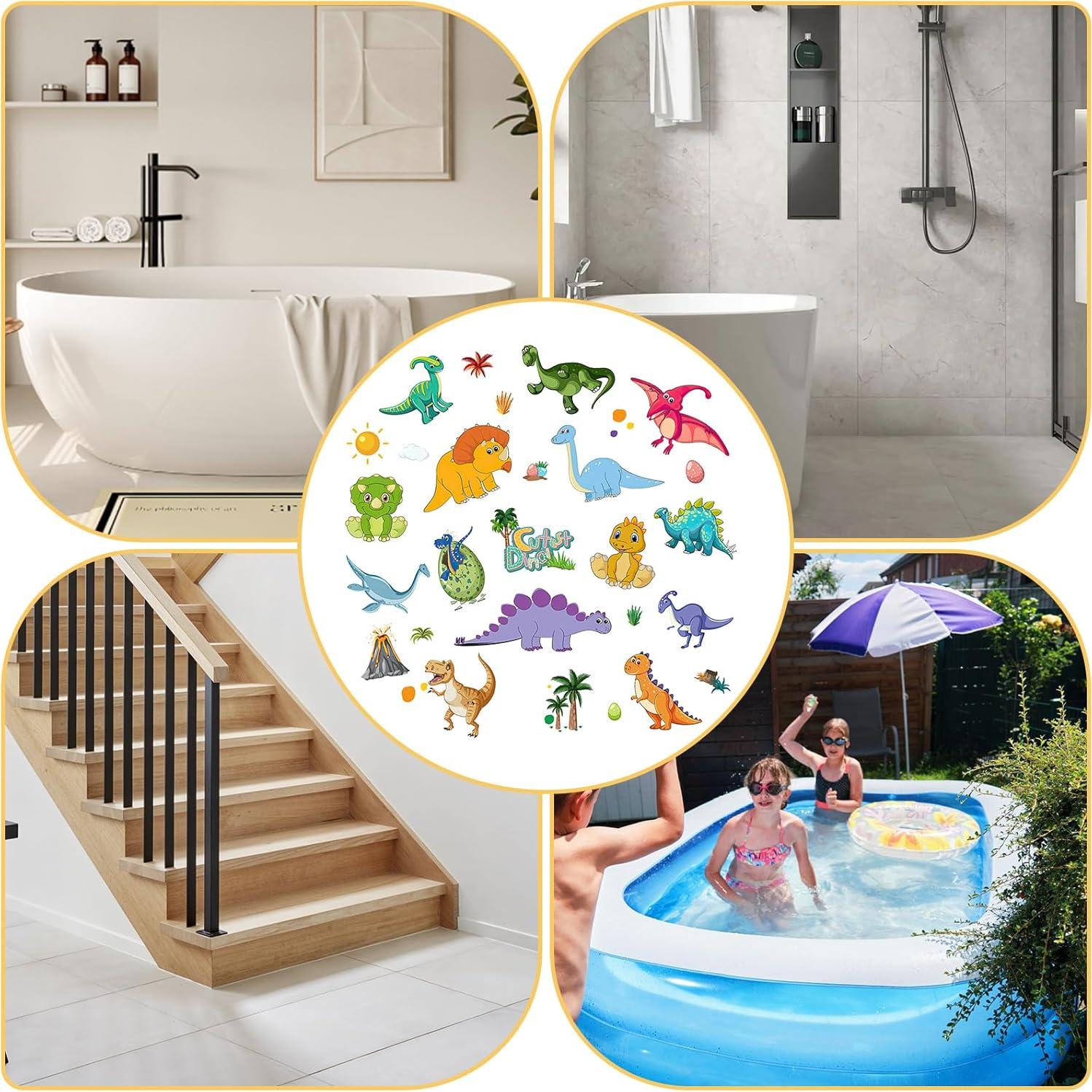 Pegatinas Antideslizantes PRATIQUE para Bañera Dinosaurios - 12 Páginas