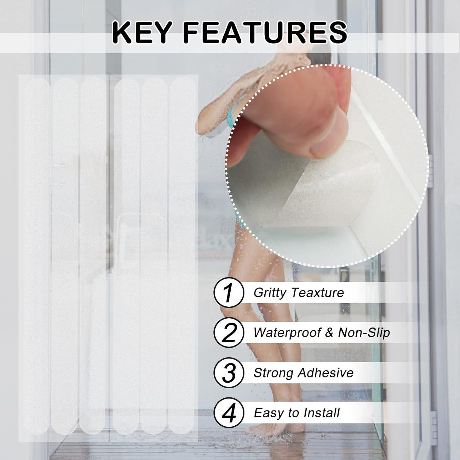 Pegatinas Antideslizantes S&X para Baño 12 Piezas Transparentes