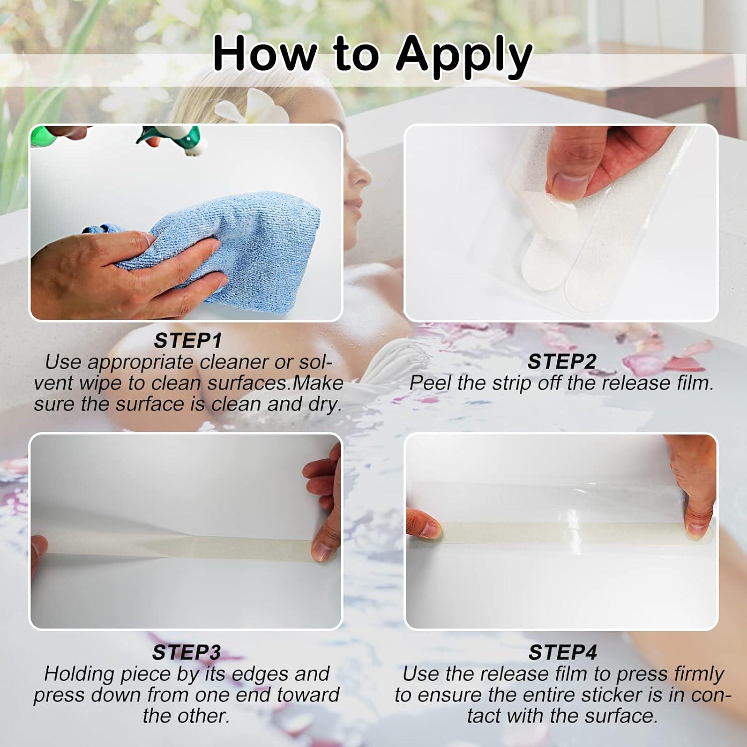 Pegatinas Antideslizantes S&X para Baño 12 Piezas Transparentes