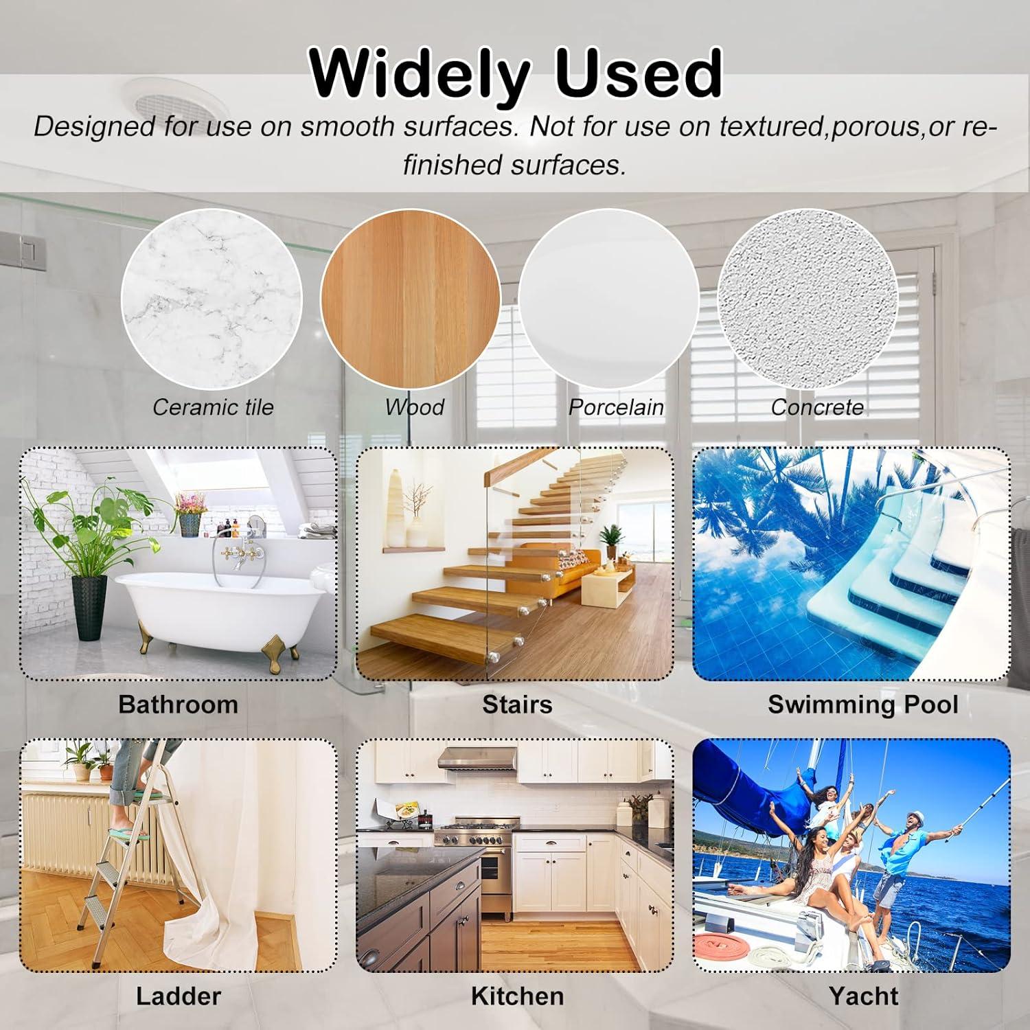 Pegatinas Antideslizantes S&X para Baño 12 Piezas Transparentes