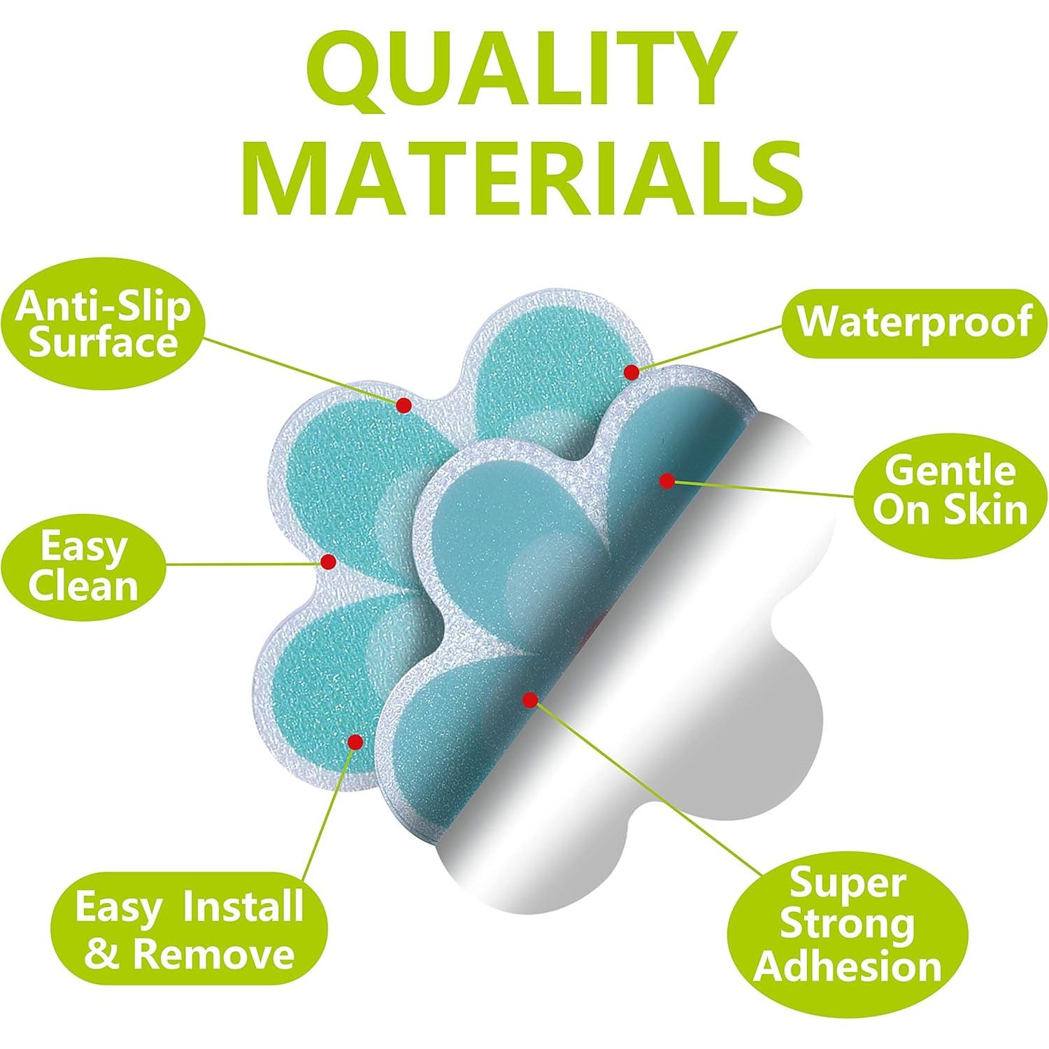 Calcomanías Antideslizantes Hebayy 10 Piezas Flores para Baño