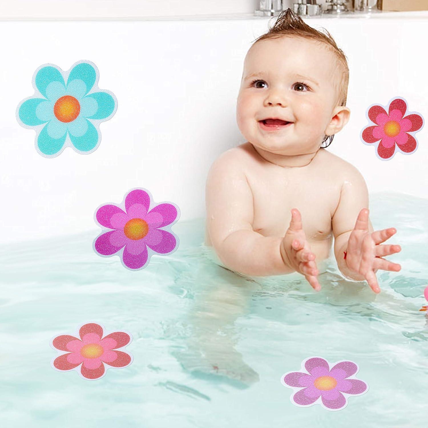 Calcomanías Antideslizantes Hebayy 10 Piezas Flores para Baño