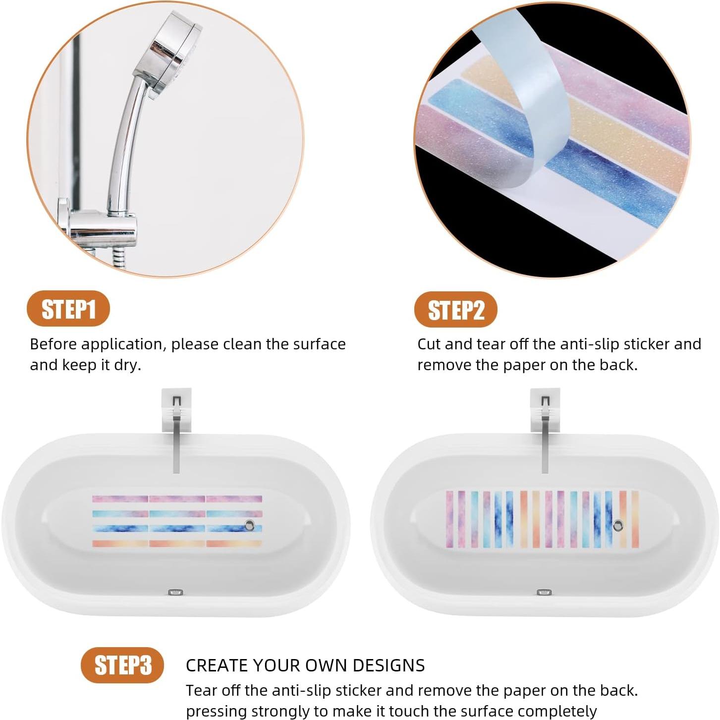 Tiras Antideslizantes Secopad 24 PCS Coloridas 20.1x2.5 cm