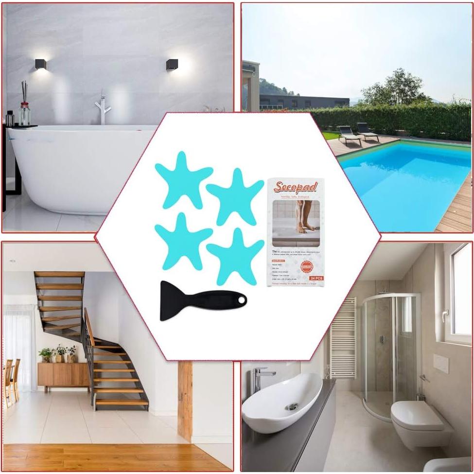 Pegatinas Antideslizantes Secopad 24 Piezas Azul 8.13 cm