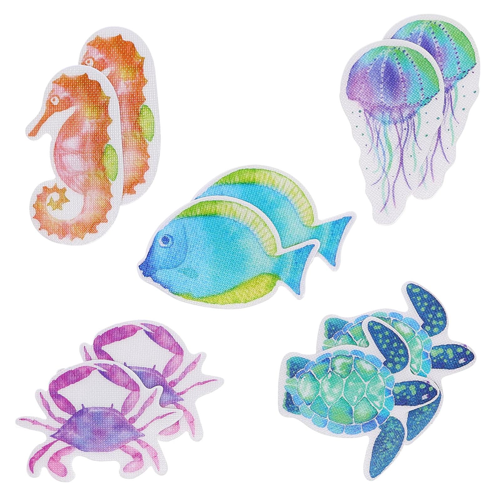 Tiras Antideslizantes Adhesivas Ginsey Vida Marina 10 Unidades