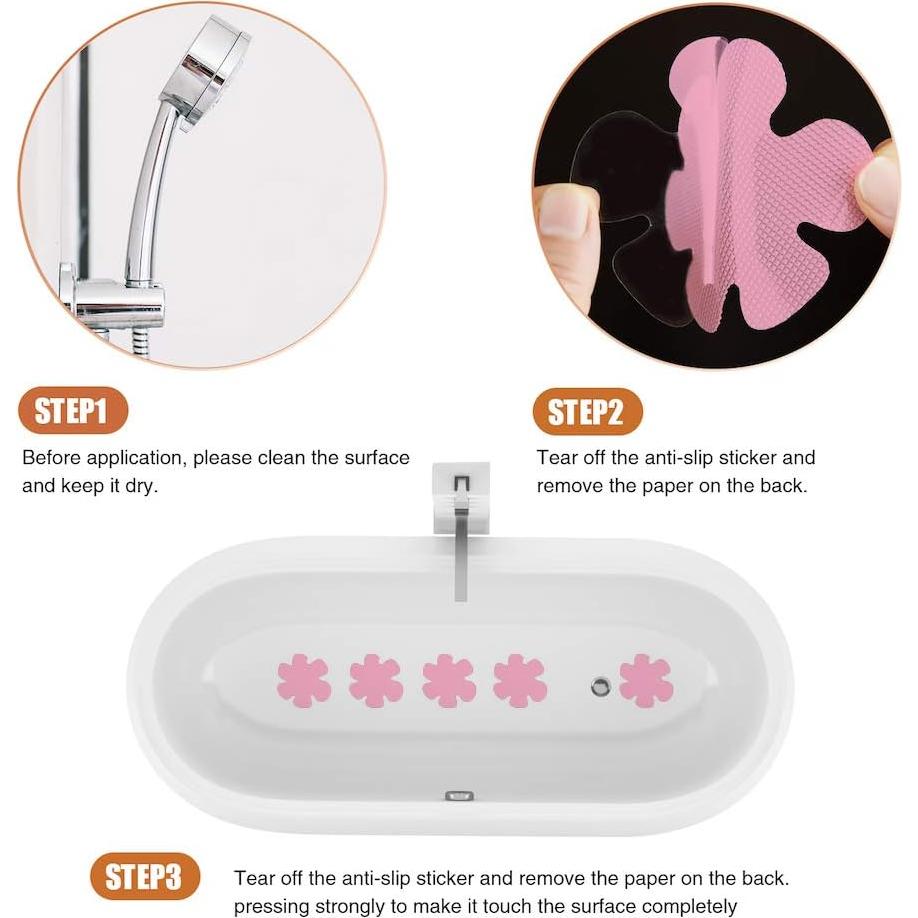 Calcomanías Antideslizantes Secopad para Baño Rosa 8cm