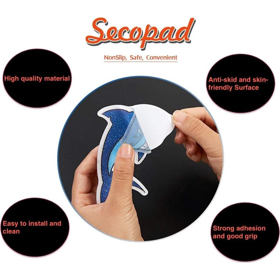 Pegatinas Antideslizantes para Bañera Tiburón 20 PCS 12x8 cm