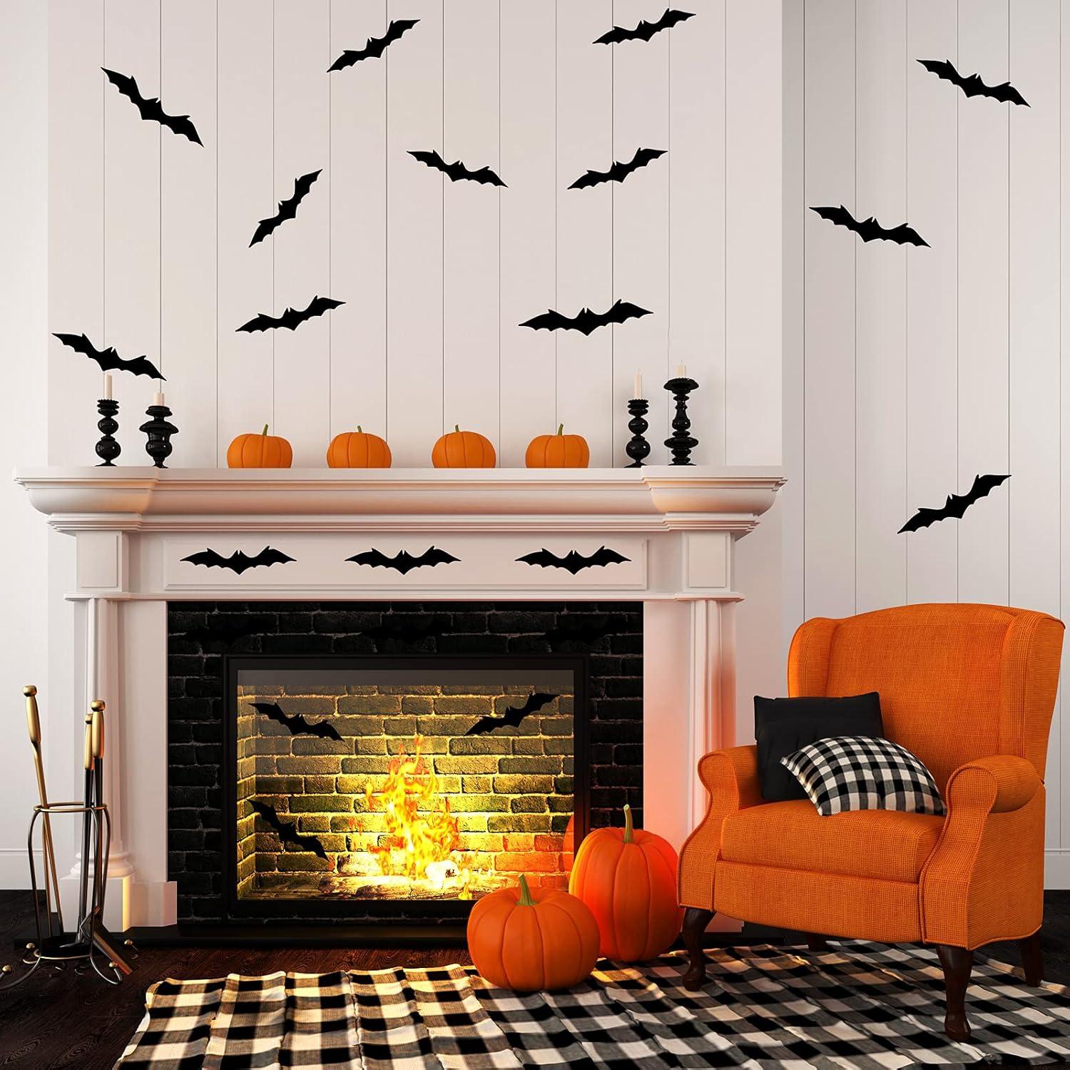 Calcomanías Antideslizantes Murciélago Negro Nuanchu 30 Pzas