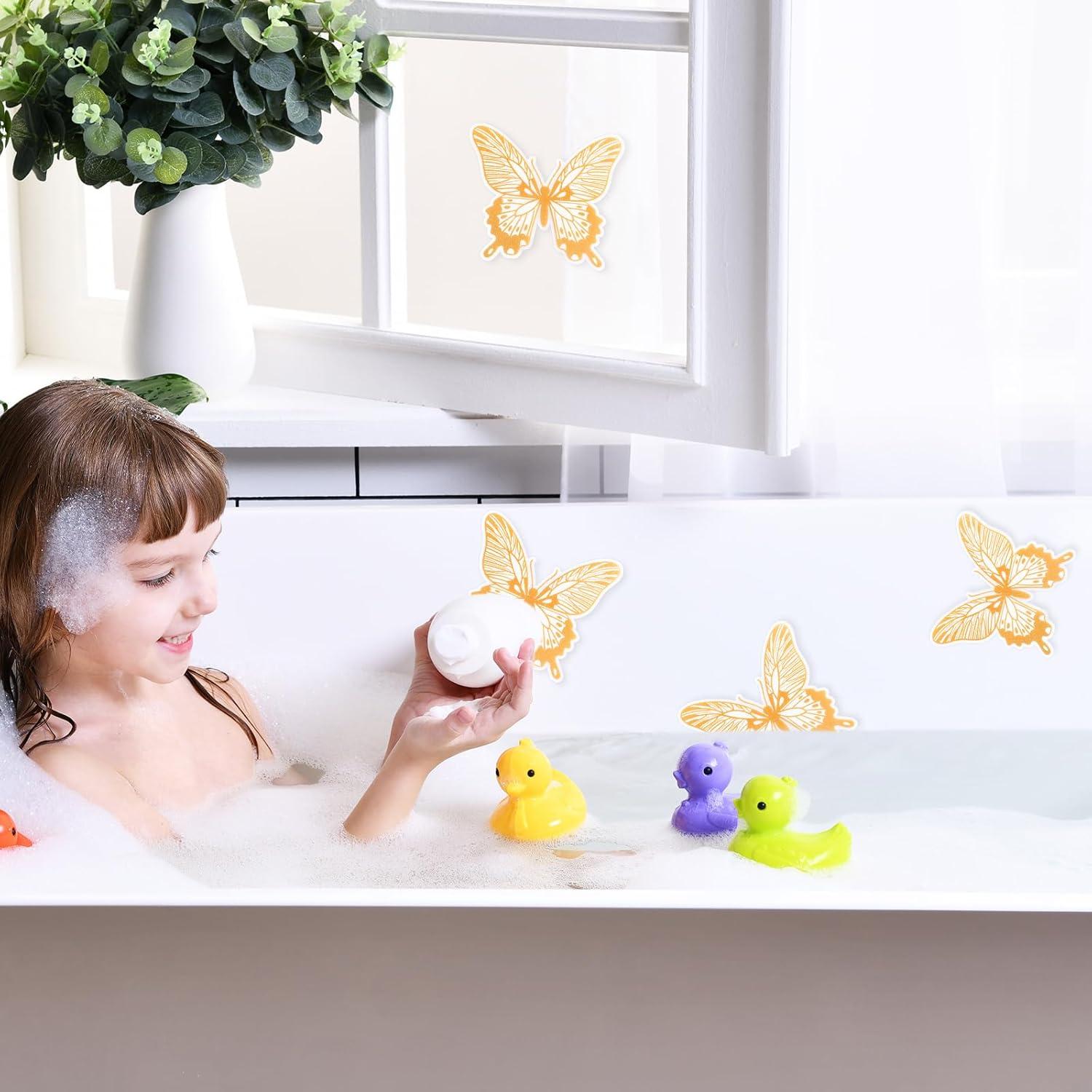 20 Calcomanías Antideslizantes Mariposa Oro Trandraft