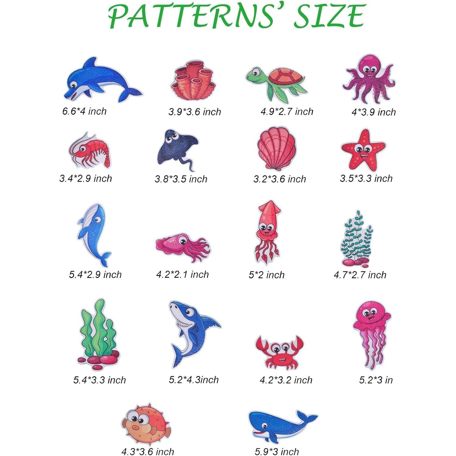 Pegatinas Antideslizantes para Bañera LUCKKYY - 18 Piezas Océano Azul