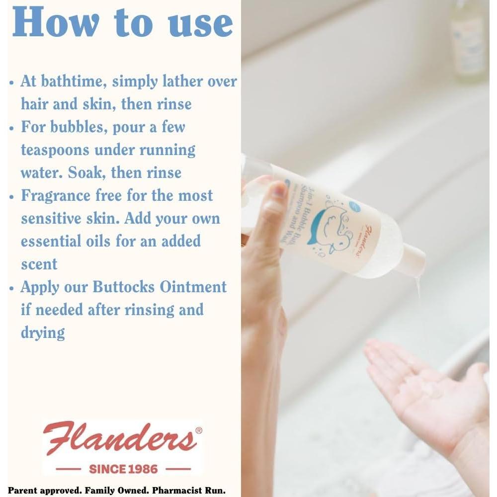 Flanders 3 en 1 Champú y Lavado a Base de Plantas 425g