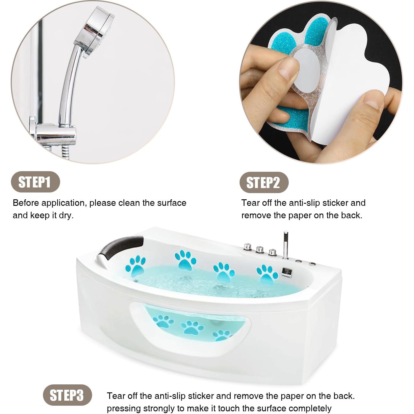 Calcomanías Antideslizantes Secopad 24pcs Huella de Oso