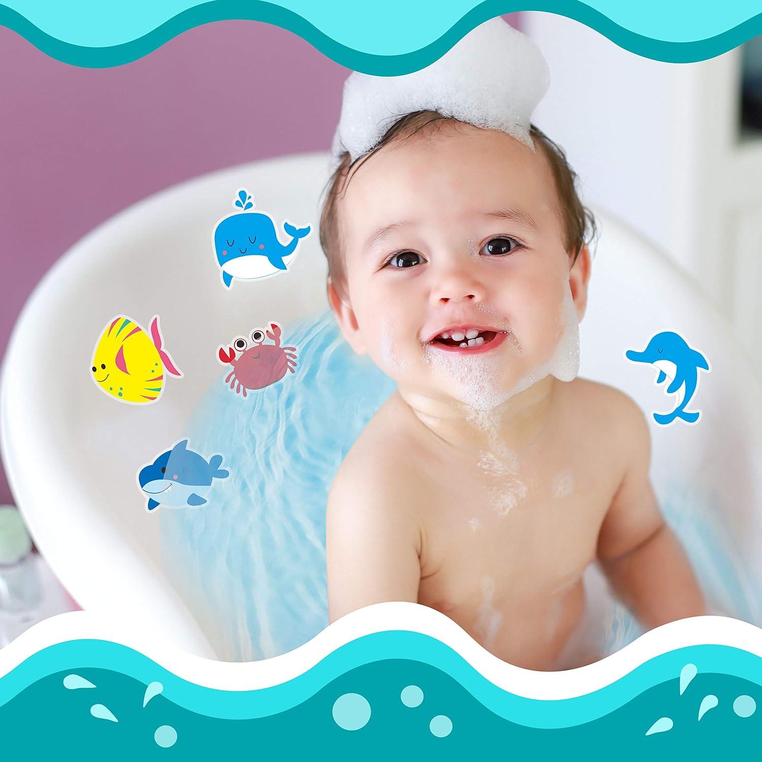 30 Pegatinas Antideslizantes Animales Marinos Hebayy - Resistente al Agua