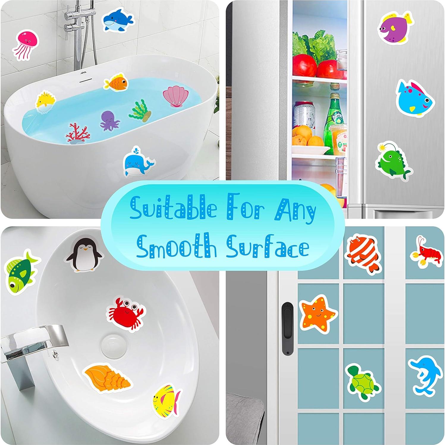 30 Pegatinas Antideslizantes Animales Marinos Hebayy - Resistente al Agua