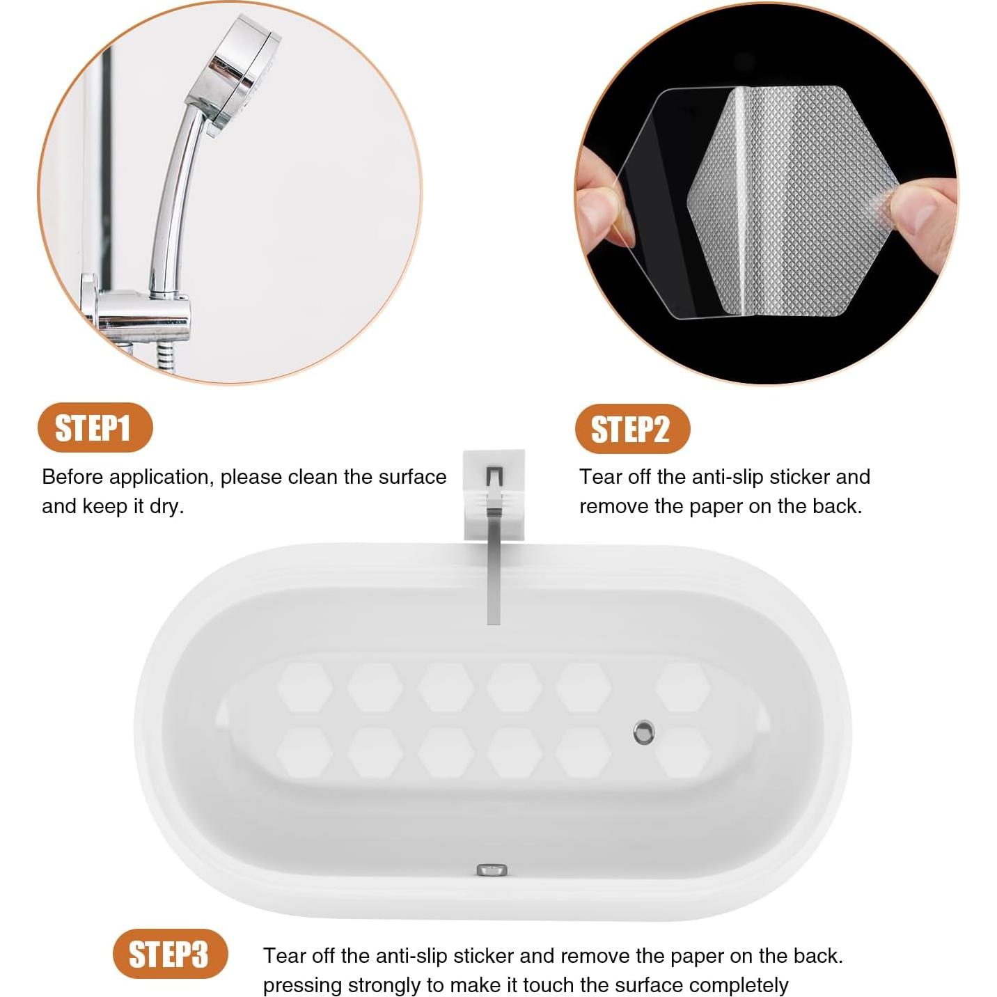 Calcomanías Antideslizantes Secopad para Baño 12 Piezas PEVA