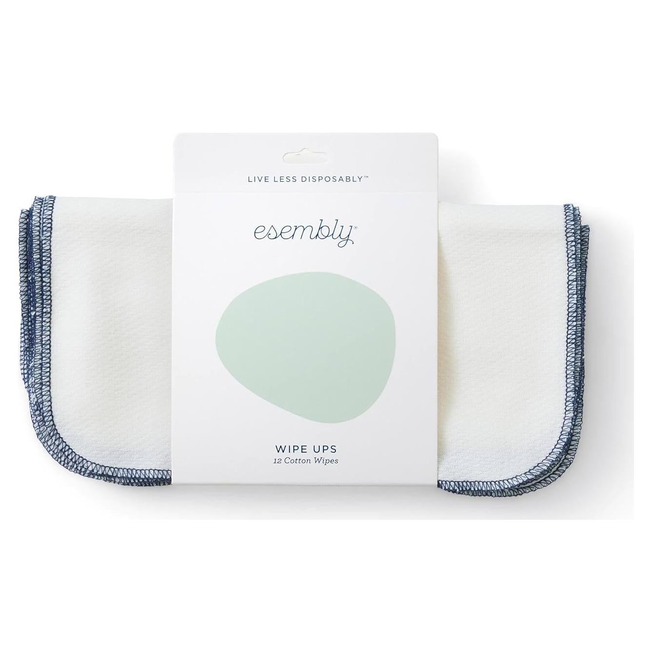 Toallitas Reutilizables Esembly de Algodón Orgánico 12 Piezas