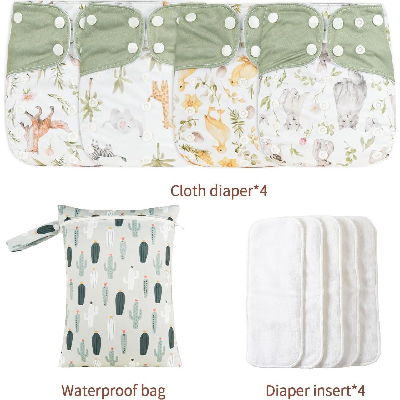 Pañales de Tela HappyFlute AD10 Ajustables 0-3 Años 2.7-15 kg