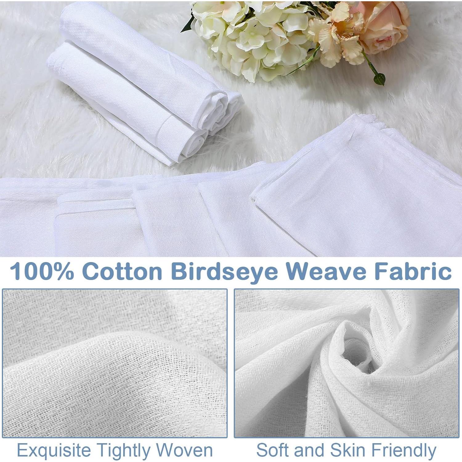 Paquete de 50 Pañales de Tela Birdseye Algodón 68.58x68.58cm