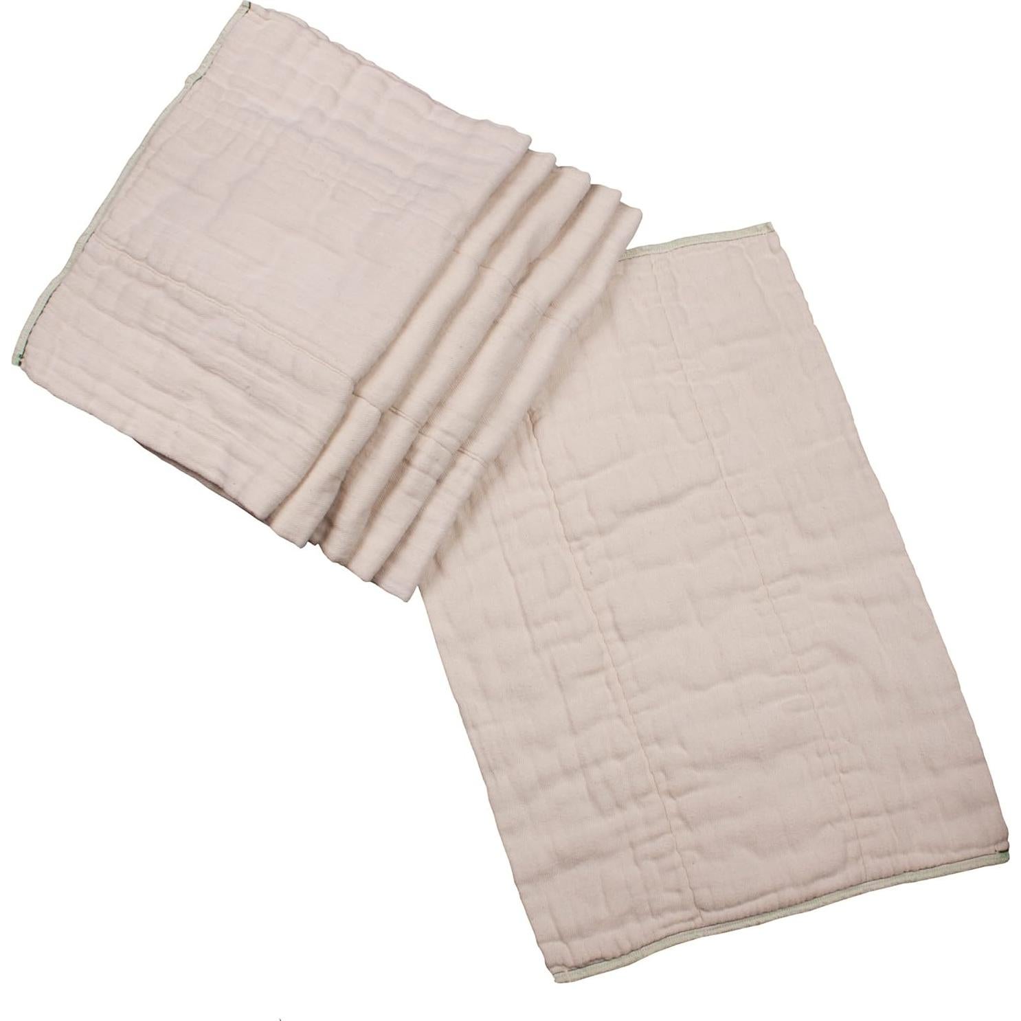 Pañales de Tela Prefold OsoCozy Tamaño 2 (6.8-13.6 kg) - Paquete de 6