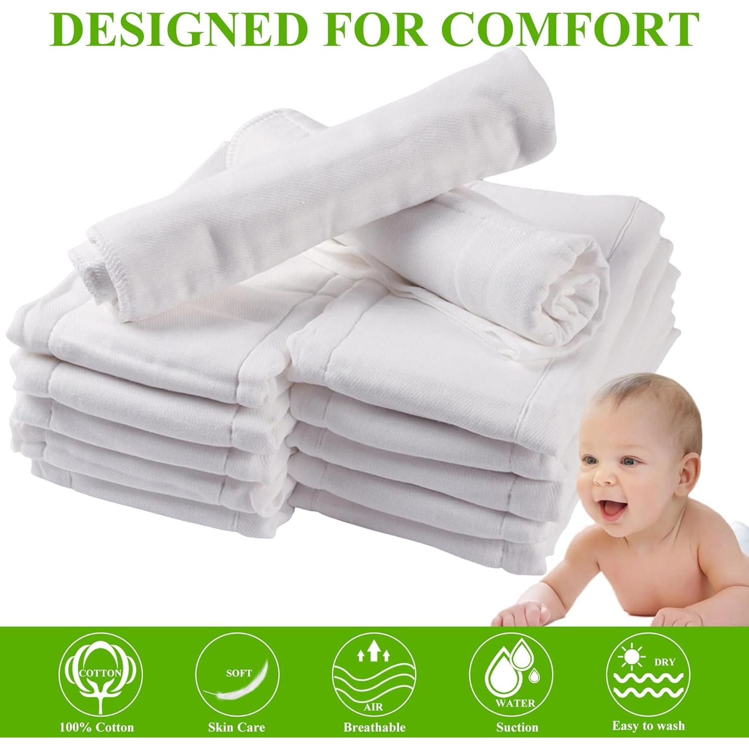 Paños de Tela de 6 Capas Fasoar 100% Algodón Absorbente