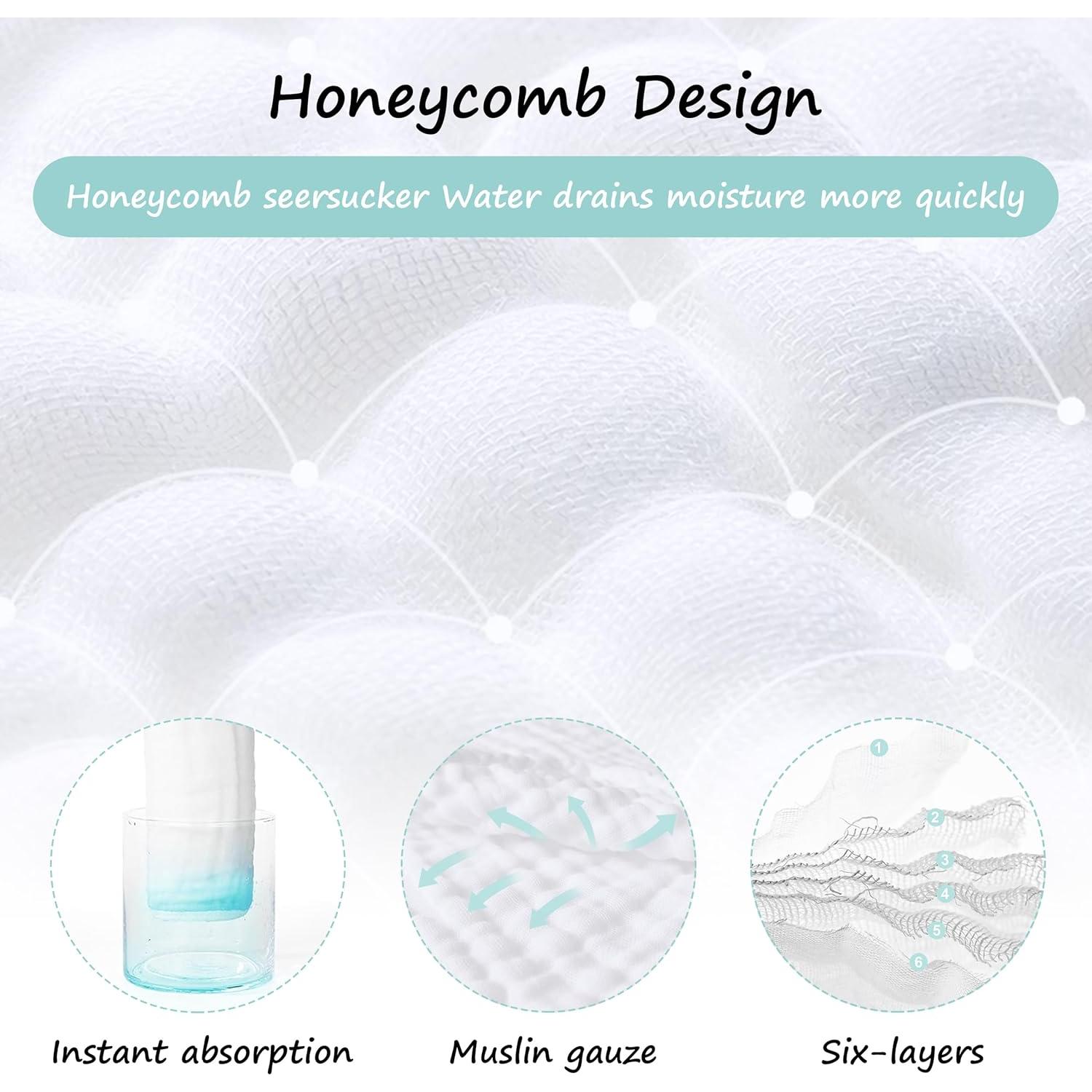 Paquete de 10 Paños de Muselina HIPHOP PANDA 100% Algodón 50.8x25.4 cm