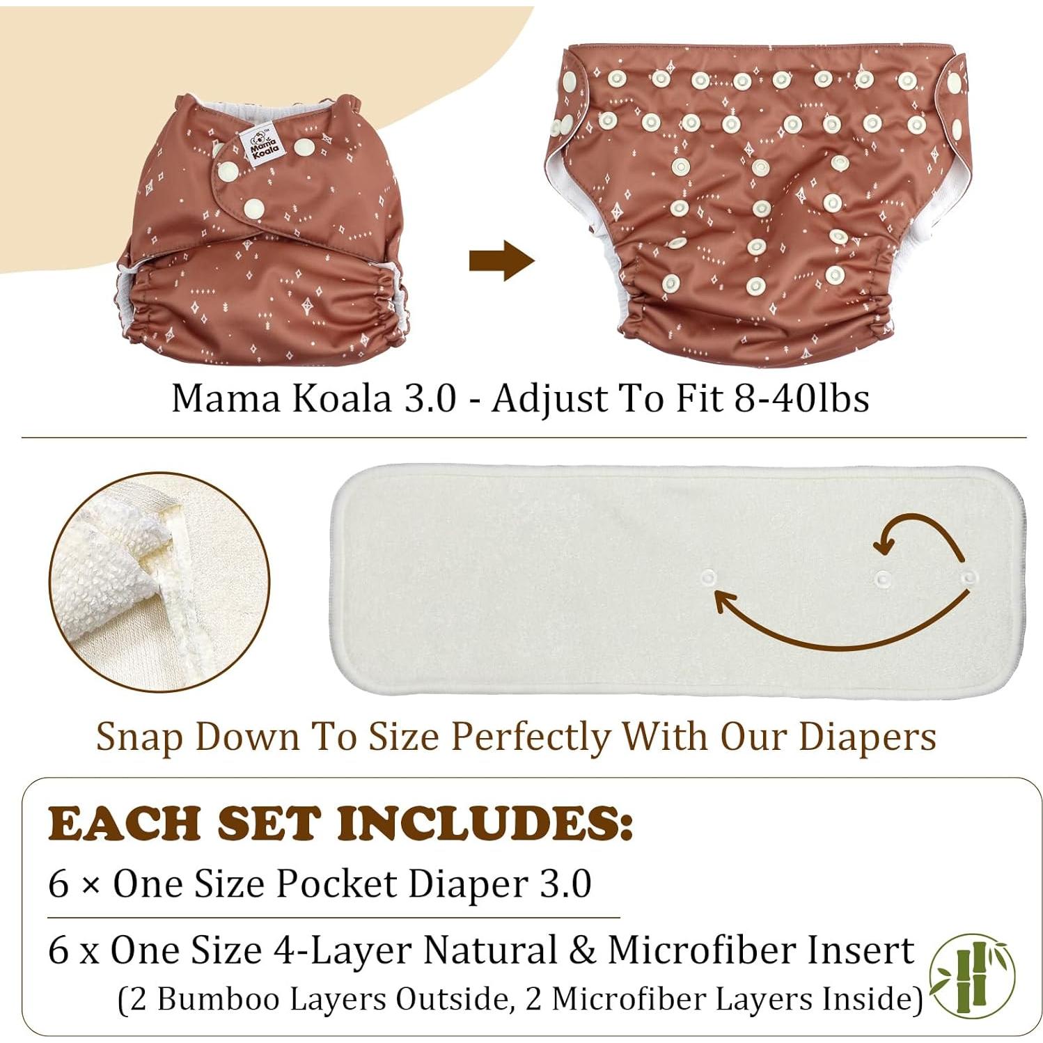 Pañales de Tela Mama Koala 3.0 Talla Única Lavables