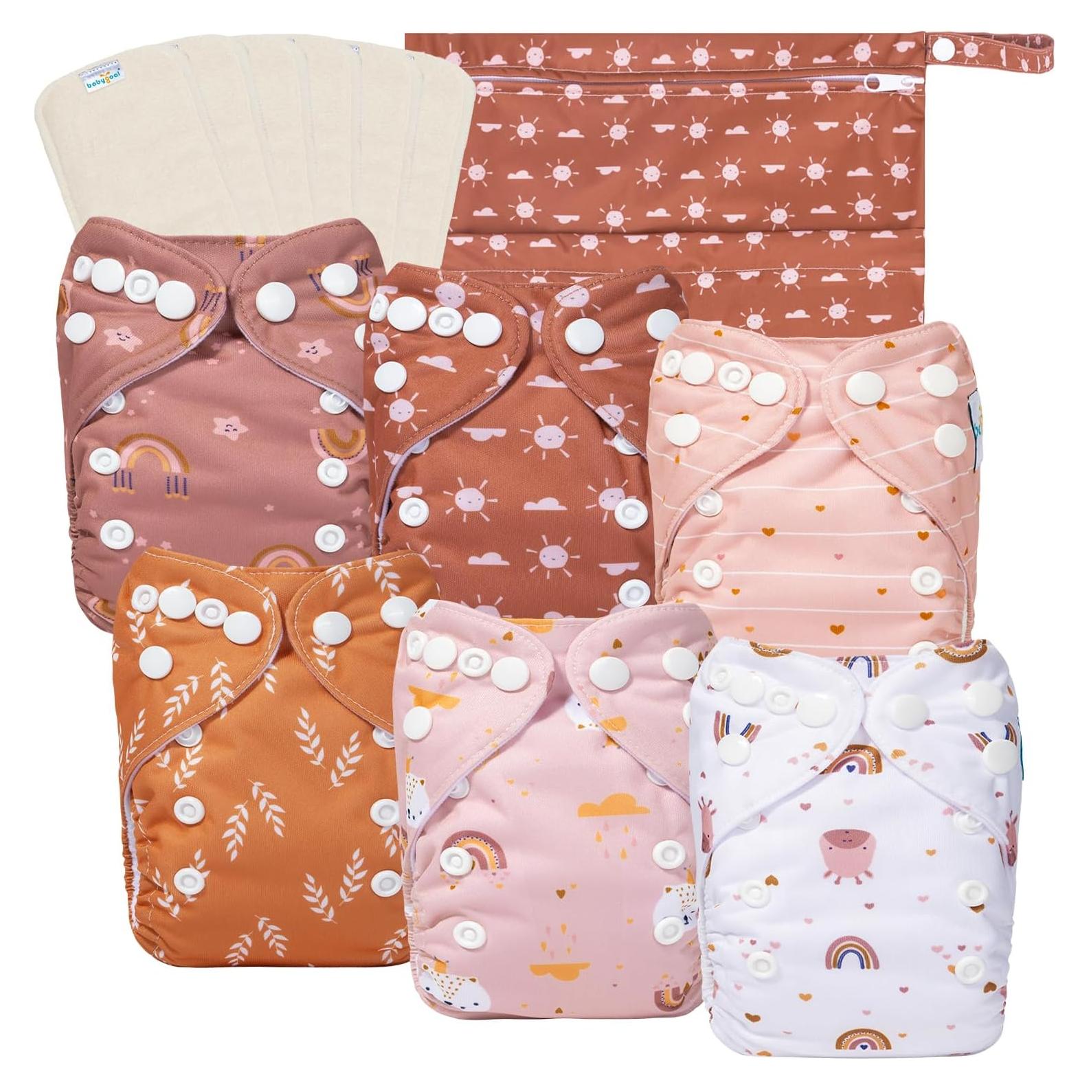Paquete de 13 Pañales de Tela Babygoal para Recién Nacidos 2.3-5.4kg