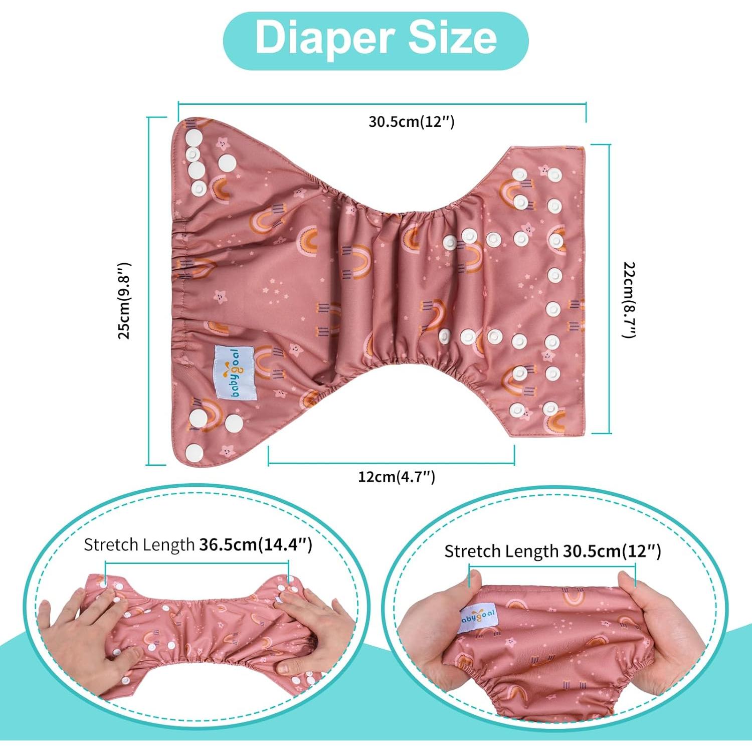 Paquete de 13 Pañales de Tela Babygoal para Recién Nacidos 2.3-5.4kg