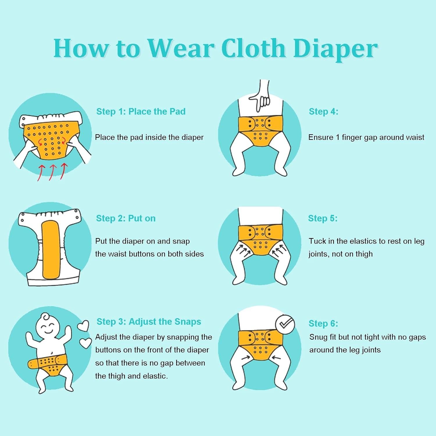 Paquete de 13 Pañales de Tela Babygoal para Recién Nacidos 2.3-5.4kg