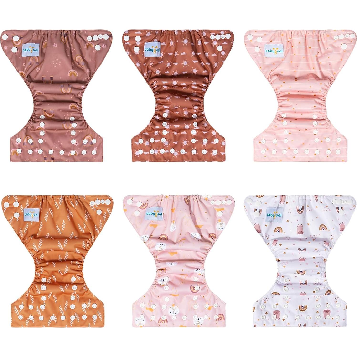 Paquete de 13 Pañales de Tela Babygoal para Recién Nacidos 2.3-5.4kg