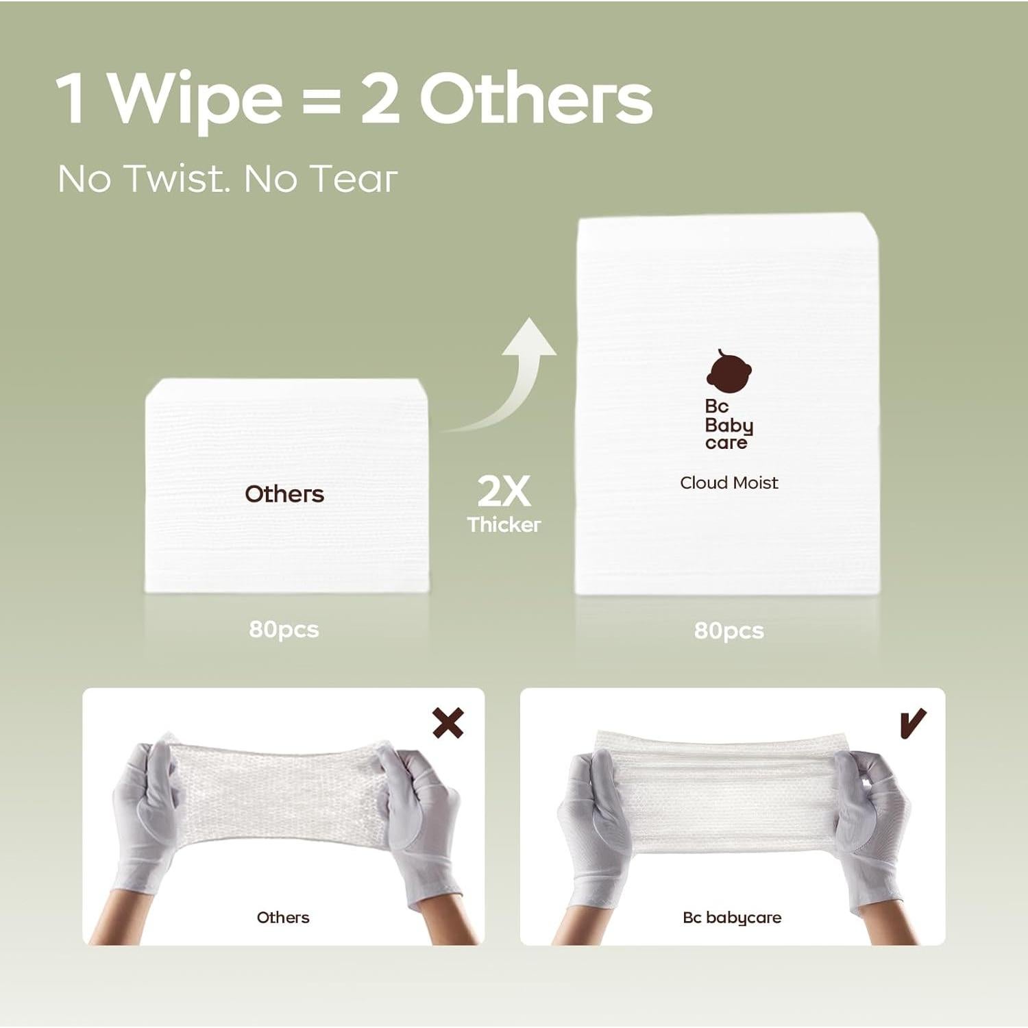 Toallitas Húmedas para Bebés Bc Babycare Cloud XL, 240 Unidades