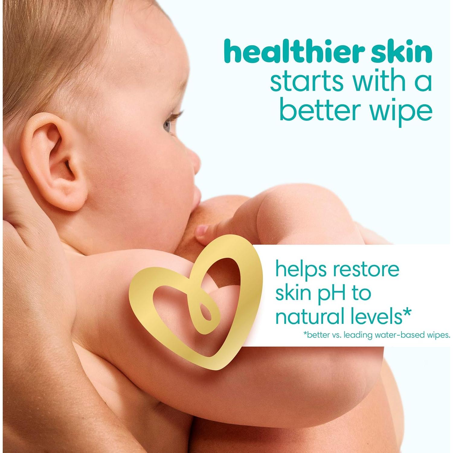 Pampers Baby Wipes Sensitive, Water Based Baby Wipes, Hypoallergenic and Unscented Baby Wipes, 56 Wipes Total (1 Flip-Top Packs)