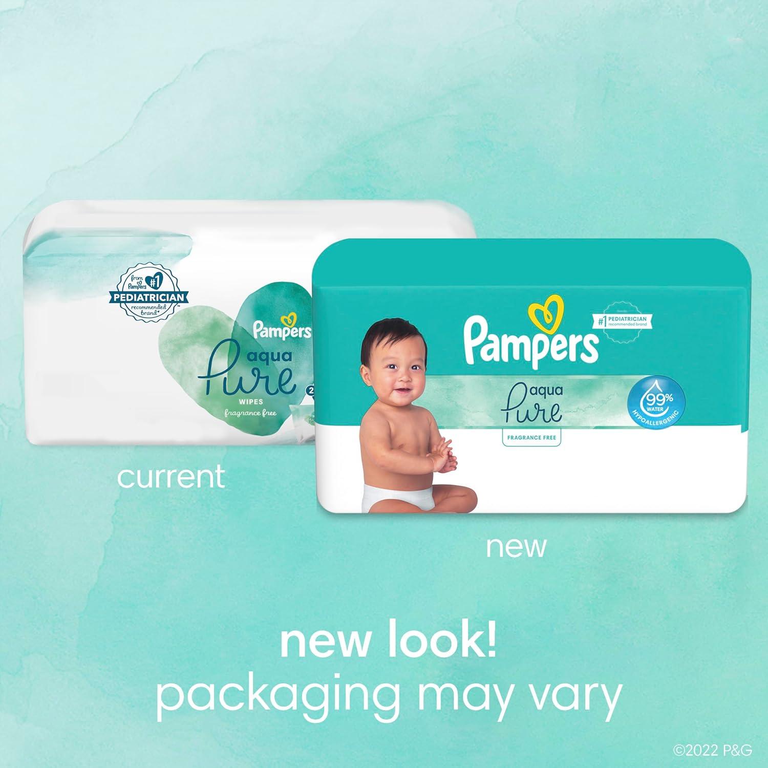 Toallitas Húmedas Pampers Aqua Pure 336 Unidades Hipoalergénicas