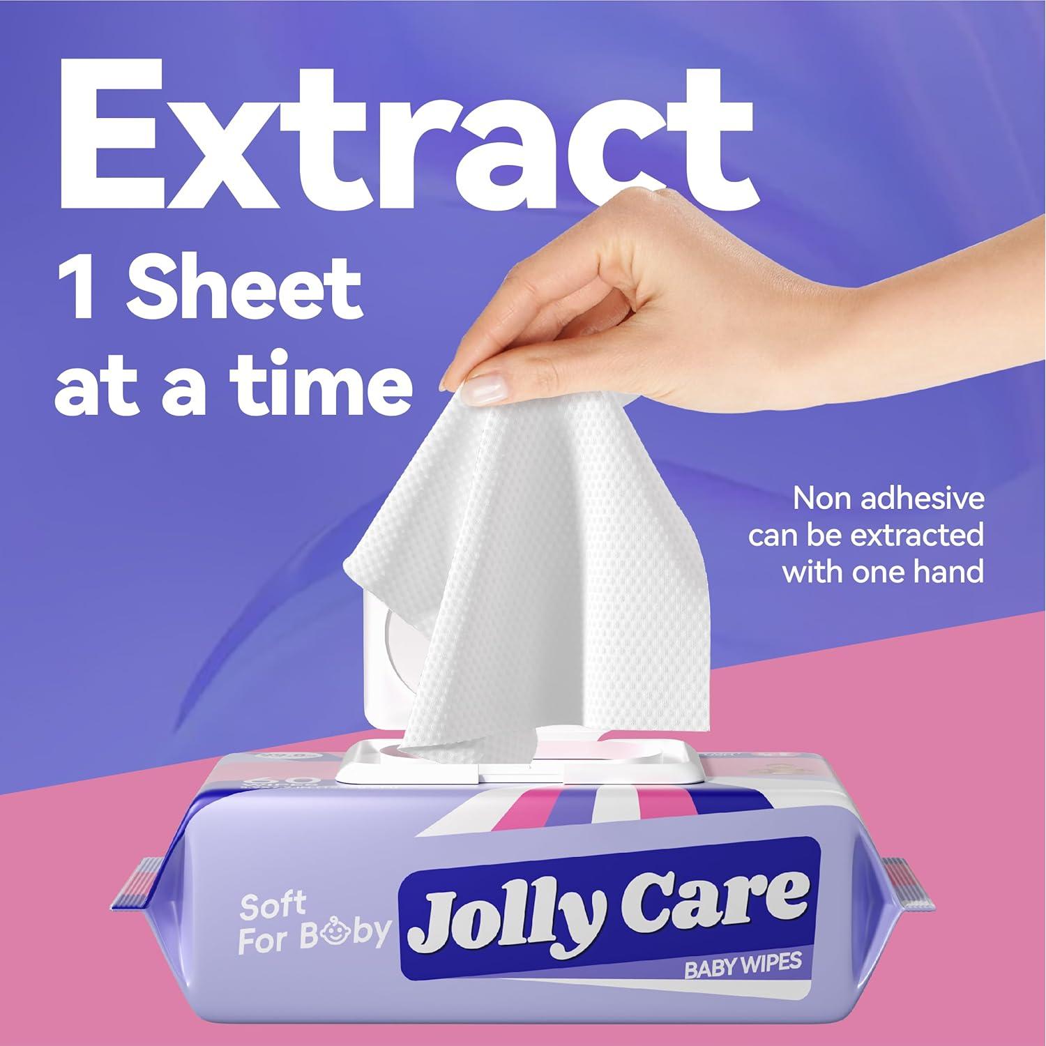 Toallitas Húmedas Jolly Care para Bebés 360 Unidades Sin Fragancia