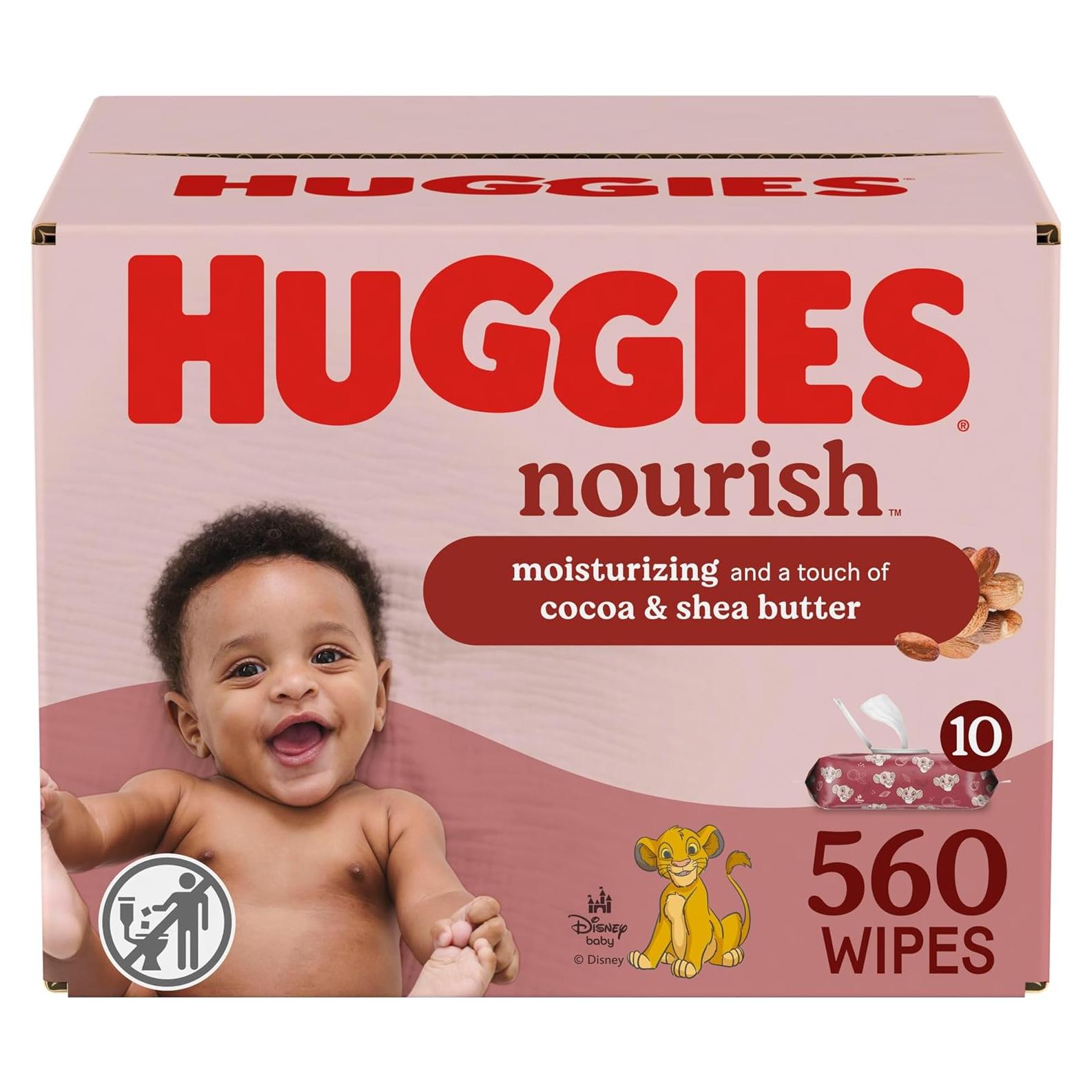Toallitas Huggies Nourish con fragancia para bebés - 560 unidades
