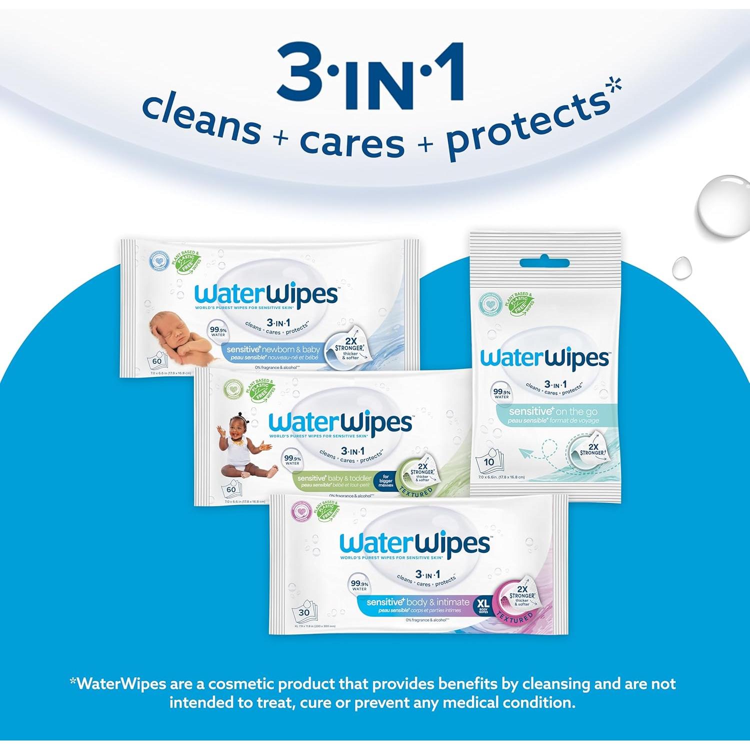 Toallitas Texturizadas WaterWipes 240 Unidades Sin Fragancia