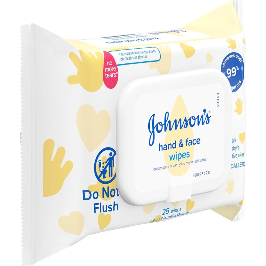 Toallitas desechables Johnson's Baby 25 unidades hipoalergénicas