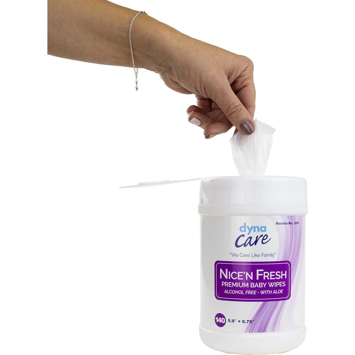 Toallitas Húmedas Dynarex Nice'n Fresh para Bebés - 140 Unidades