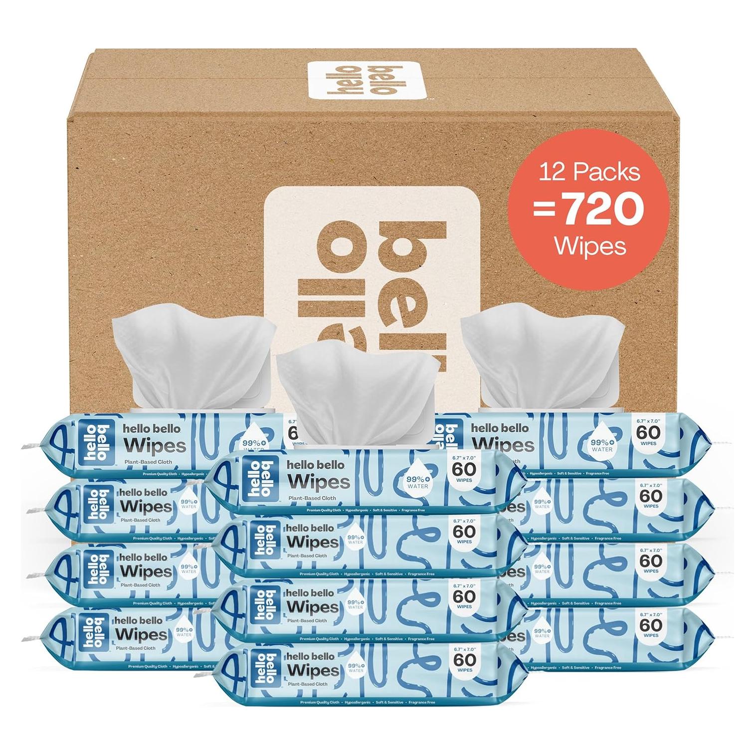 Toallitas Húmedas Hello Bello Sin Fragancia 720 Unidades