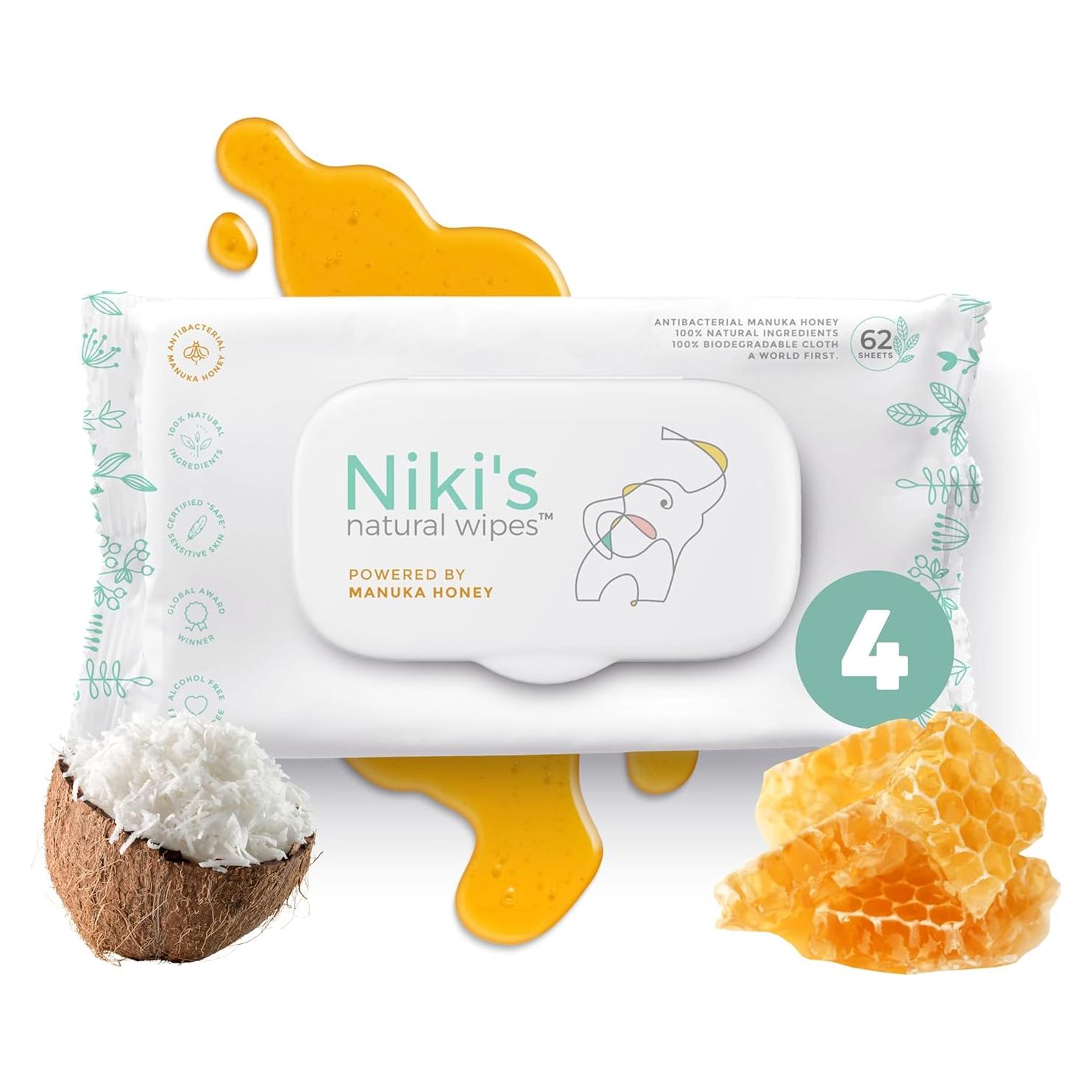 Toallitas Naturales Niki | 248 Toallitas Orgánicas para Bebés