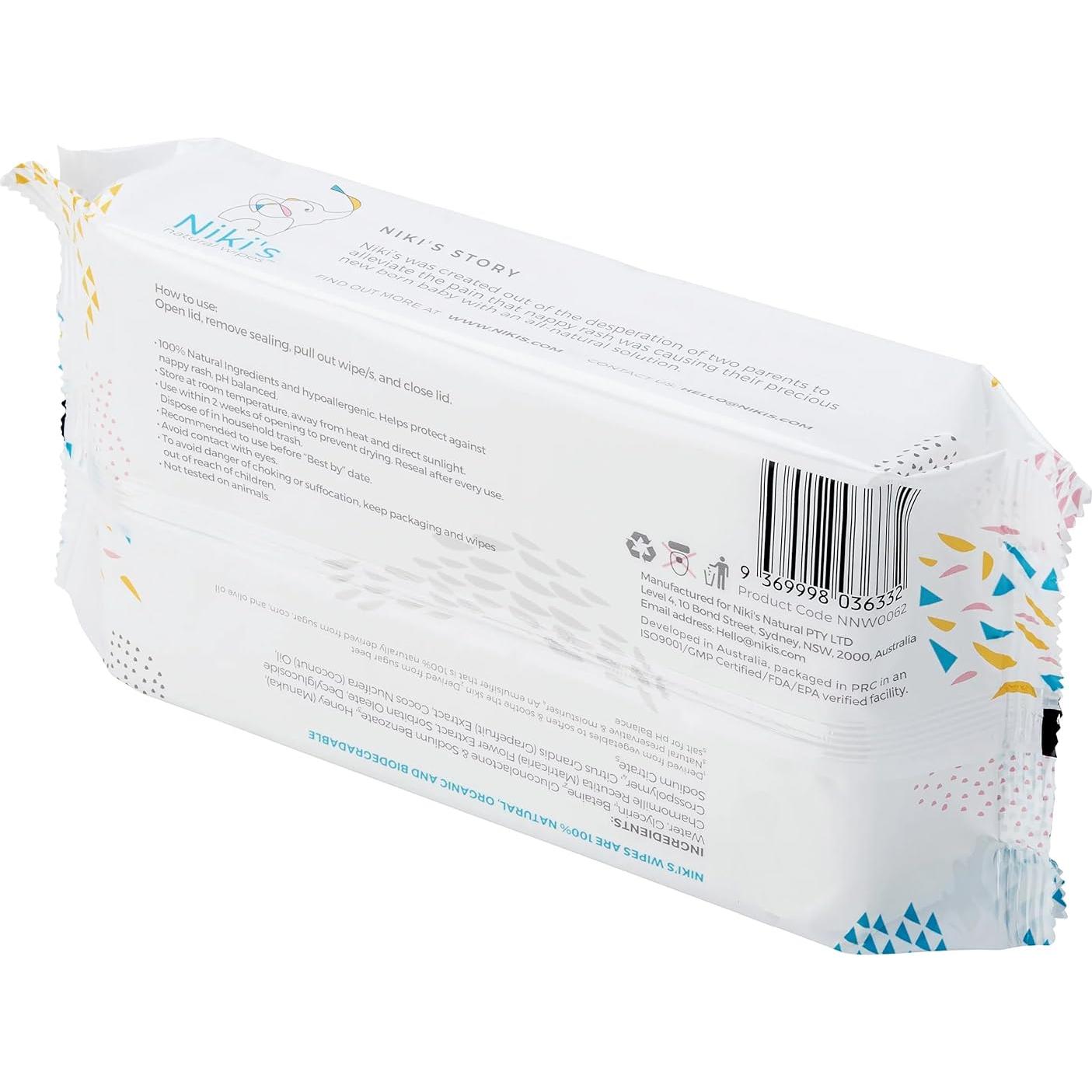 Toallitas Naturales Niki | 248 Toallitas Orgánicas para Bebés