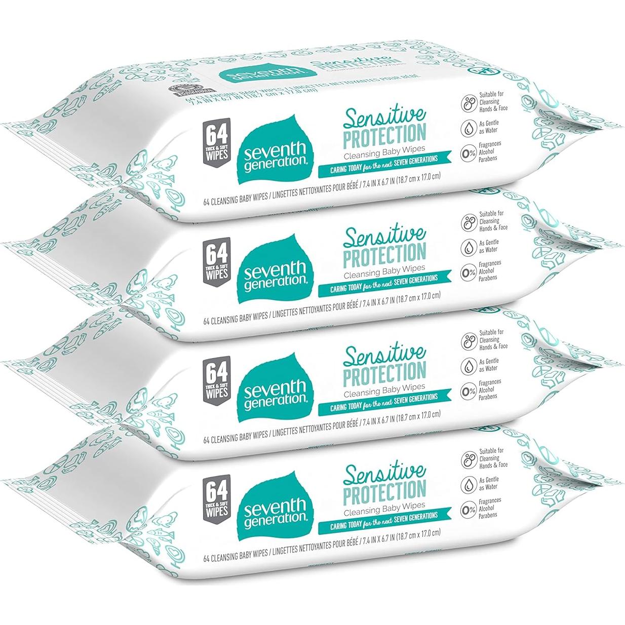 Toallitas para Bebé Seventh Generation 256 Unidades Sin Fragancia