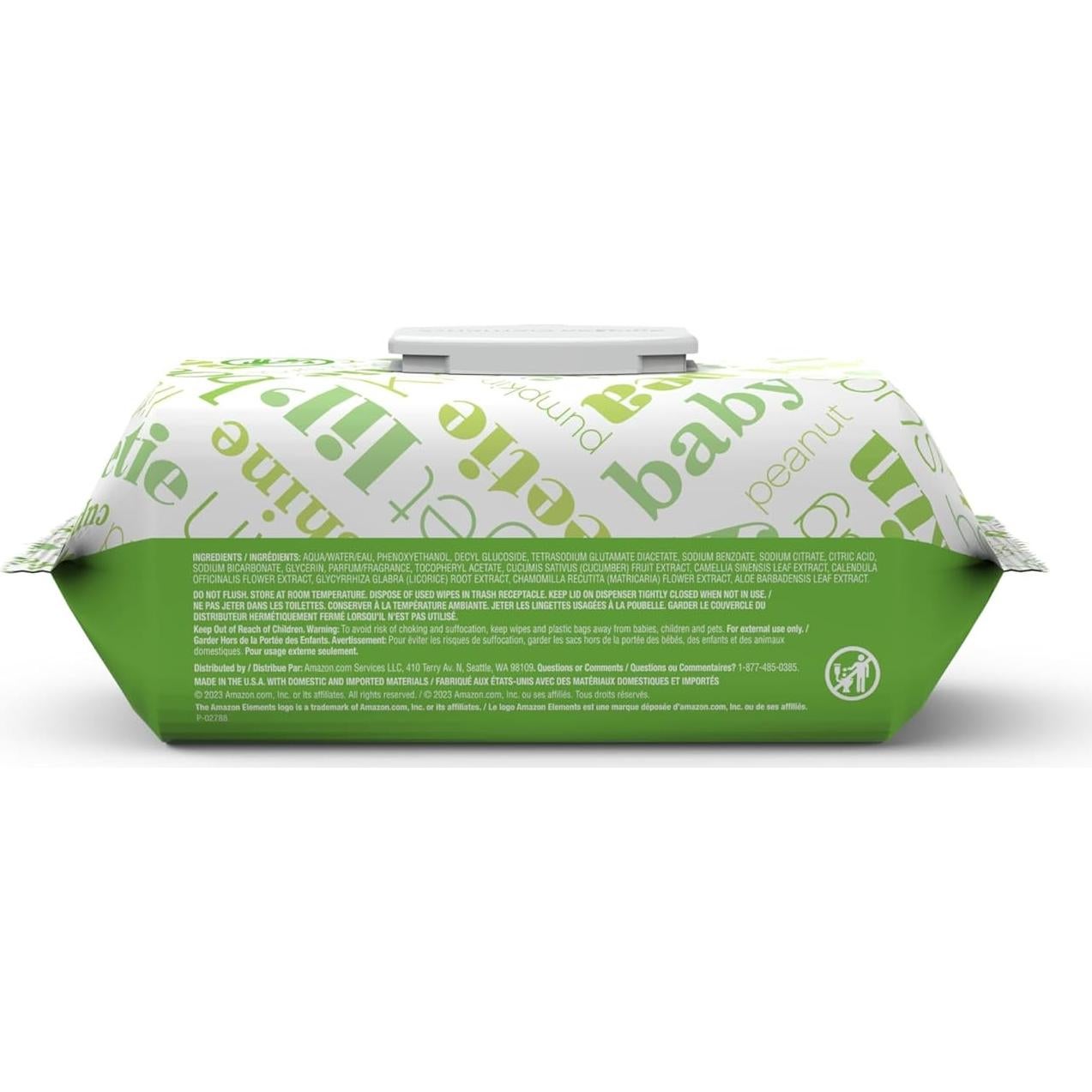 Toallitas Húmedas para Bebés Amazon Elements, 810 Unidades