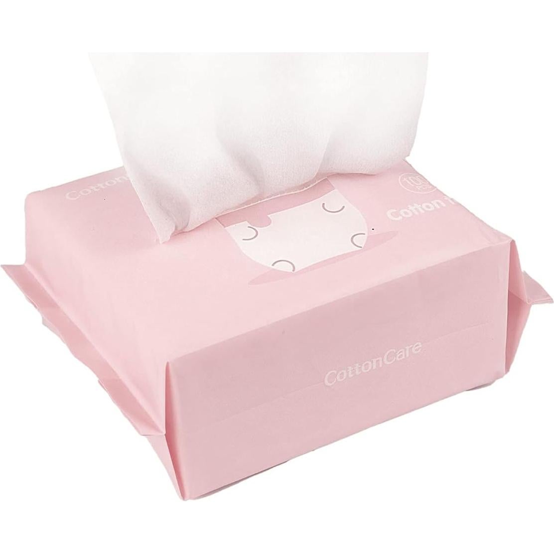 Toallitas Secas para Bebés COTTONCARE 100% Algodón 20.1x11.9cm 6-Pack